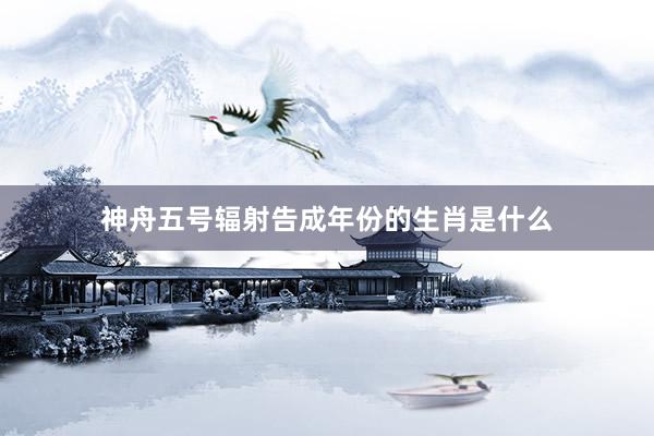 神舟五号辐射告成年份的生肖是什么